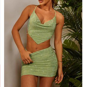 Brand New Oh Polly Rocco Top and Cruz Skirt Set